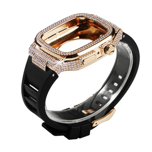 Coque de protection de luxe Win-Win avec diamants et strass pour <span class=keywords><strong>Apple</strong></span> Watch Series 11 10 9 <span class=keywords><strong>8</strong></span> SE, bracelet de montre 44mm <span class=keywords><strong>45mm</strong></span> - Product Image 6