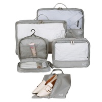 Pochettes d'organisation de maquillage transparentes personnalisées, trousses de toilette de voyage, sac cosmétique de rangement pour organisateur de vêtements