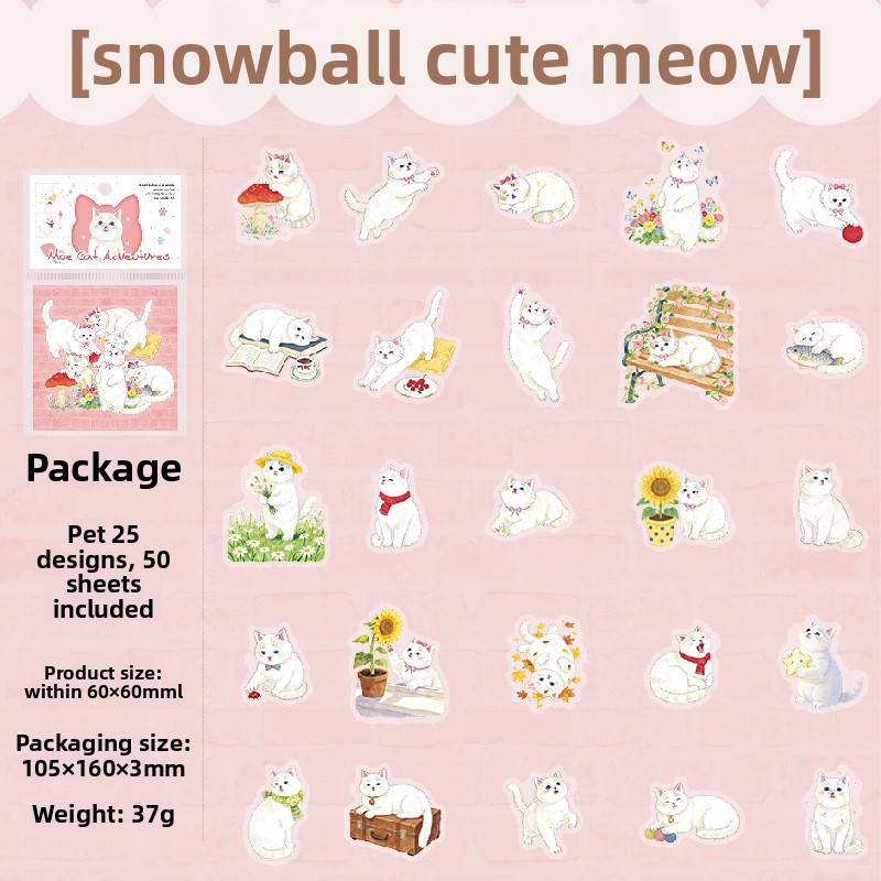 B Snowball's Cute Kittens-blanc