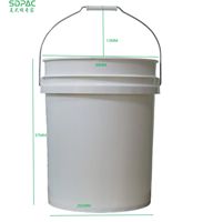1L 2L 4L 5L 8L 10L 13L 18,9 L 20L 23L 25L Seau blanc de qualité alimentaire avec poignée et couvercle/vente à l'usine directement