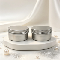 Boîtes en aluminium rondes en gros, vides, pour cosmétiques, bougies, cirage de chaussures, emballages métalliques avec couvercle à vis