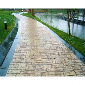 Molde de sello de hormigón con textura de madera caliente, alfombrilla de sello de hormigón de goma para moldes de hormigón de formas de plástico entrelazadas para suelo - Product Image 6
