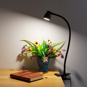 Lámpara de escritorio regulable ajustable 360 con Clip de cuello de cisne con pantalla de Metal Uso de hotel negro Luz de lectura LED inalámbrica - Product Image 2