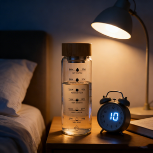 Tasse en verre à thé aux fleurs en borosilicate haute résistance à la température, avec couvercle en bambou et compartiment à thé, design créatif - Product Image 4