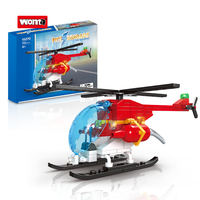 Woma Factory Helicopter Building Blocks Set pour Fire Rescue Military Scene (15070)