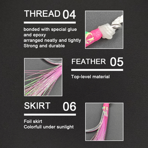 XUHANG, gancho <span class=keywords><strong>de</strong></span> asistencia para Jigging lento con púas, señuelo <span class=keywords><strong>de</strong></span> pesca <span class=keywords><strong>de</strong></span> arrastre <span class=keywords><strong>de</strong></span> tiburón y bagre con brillo luminoso UV <span class=keywords><strong>de</strong></span> una sola lengüeta - Product Image 5