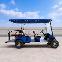 Kendaraan Golf Cart Listrik Grosir 4+2 Penumpang, Ban Golf Cart, Mobil Mini Listrik, Rangka Golf Cart
