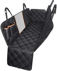 Dog Seat Cover Dog Car Seat Covers with Mesh Viewing Window Storage Pocket Non-Scratch Dog Car Hammock