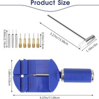 Kit d'outils de réparation de montres, comprenant un régulateur de montre, un outil de démontage de bracelet, un ajusteur de bracelet, des outils de démontage de bracelet en acier allié, pour une réparation complète