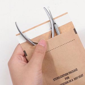 Bolsas Desechables de Papel Kraft para Esterilización, Autosellables, para Salón de Uñas, Bolsas de Sanitización por Calor Seco a Alta Temperatura - Product Image 6