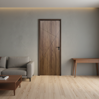 Fabricant professionnel, conception personnalisée, porte intérieure en bois massif de haute qualité, avec impression en cristal de carbone, pour la maison