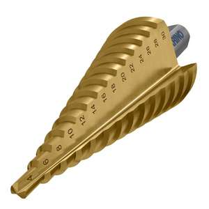 KRINO - 0123002 HSS + TIN <b>Step</b> <b>drill</b> bits - EAN 8014249143574 <b>DRILL</b> BITS OTHER <b>DRILL</b> BITS - Product Image 3