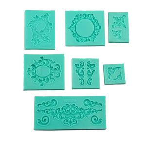 European Style Embossed Fondant Silicone Molds 11 Pieces Cake Decorating Borders Piping Chocolate Baking Supplies - Product Image 4