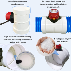 Attuatore Motorizzato Elettrico in PP Polipropilene 220V Normalmente Chiuso per Serranda di Regolazione Volume Rotonda, Sistema di Ventilazione HVAC - Product Image 3