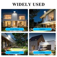 Reflector LED Solar de Larga Duración, Resistente al Agua IP66, para Exteriores, Seguridad, ABS, Sin Cables, Encendido/Apagado Automático al Anochecer/Amanecer, Control Remoto