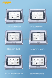 Scatola da Pavimento Singola Britannica Certificata GCC Saber per Arabia Saudita, Presa da Pavimento Pop-up con Porta RJ45 - Product Image 4