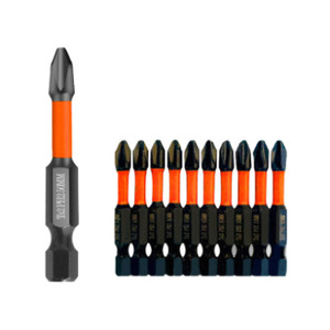 Black Oxide Impact Resistant <b>Screwdriver</b> <b>Bits</b> 10 Pc <b>Set</b> PH2 Single End S2 Alloy Steel Drill <b>Bits</b> - Product Image 1