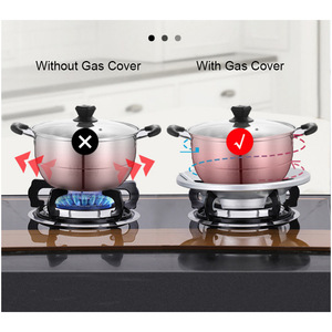 Couvercle coupe-vent universel pour cuisinière à gaz, concentrateur de flamme, anneau d'économie d'énergie, diamètre de 25.8 Cm pour une efficacité de cuisson optimale - Product Image 2