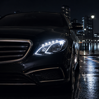 Faros LED BK para Mercedes-Benz Clase E W212 2010-2015, Conjunto de Faros Delanteros con Actualización de DRL y Señal de Giro