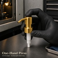 Pompe à savon en acier inoxydable 304, pompe à shampoing en métal, corps métallique élégant, utilisation hôtelière et de bureau