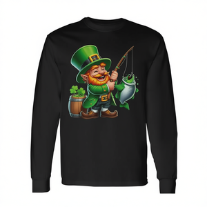 Camiseta de manga larga con diseño de trébol irlandés del día de San Patricio - Product Image 2