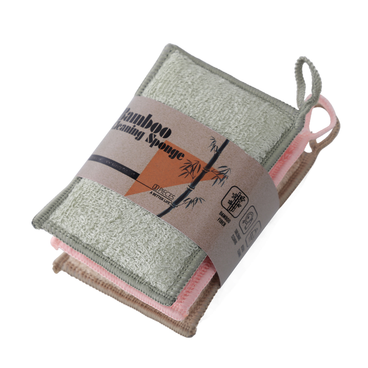 Индивидуальная упаковка, Экологически чистая Очищающая губка, чистящие прокладки, кухонные губки для чистки посуды
