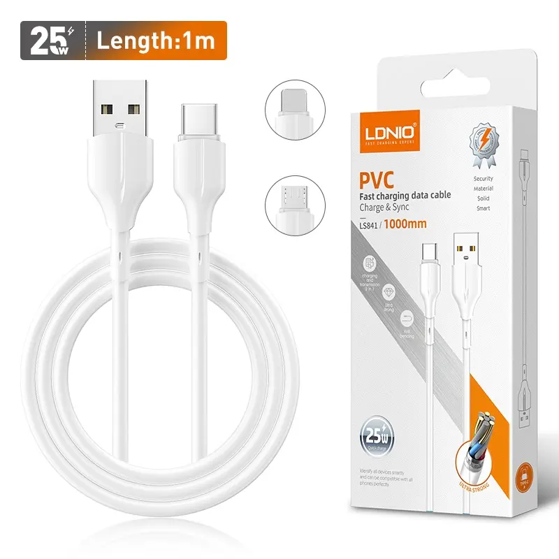 LDNIO LS841 ucuz promosyon USB veri mobil telefon şarj kablosu tel iPhone Apple için kablo IOS kablosu için