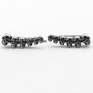 yunnique Skull Stud Earrings Titanium Steel Geometric Design Fashion Jewelry - Product Image 2