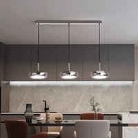 Lustre suspendu moderne italien minimaliste pour table à manger, grand modèle en cuivre, style antique, à trois têtes, design haut de gamme