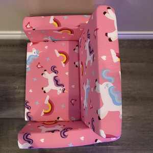 Sofá Cama Convertible 2 en 1 para Niños Pequeños, Diseño Animal, Color Rosa Popular, <span class=keywords><strong>Plegable</strong></span>, Ligero - Product Image 4