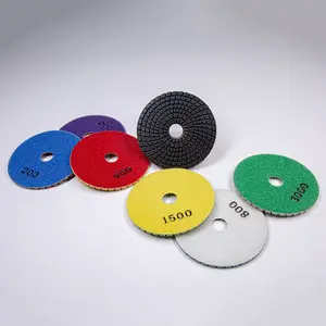 Bontai Flexible Granite Polishing Discs For Marble And Stone 4 Inch Diamond Polishing Pads