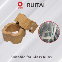 Brique réfractaire cylindrique en magnésie-alumine pour four à verre, résistante aux chocs thermiques et à l'érosion des scories, fournie directement par l'usine Ruitai