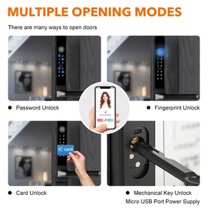 Tuya แอป WiFi ล็อคประตูอัจฉริยะเพื่อความปลอดภัยด้วยรหัสผ่านไบโอเมตริกซ์ - Product Image 3