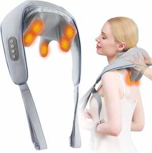 Wireless Electric Shiatsu Neck & Shoulder <b>Massager</b> <b>with</b> <b>Heating</b> Auto Timer 15 Minutes for Neck <b>Back</b> Waist & Buttock - Product Image 1