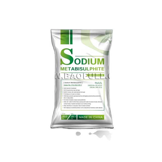 Sodium Metabisulfite SMBS 96.50% Purity Food Grade Industrial Grade CAS No7681-57-4