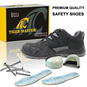 Zapatos de Seguridad Deportivos para Hombre, con Puntera de Fibra de Vidrio Resistente a Pinchazos, Antideslizantes, Ligeros, Sin Metal, con Suela de PU Resistente al Aceite y Antiestática - Product Image 3