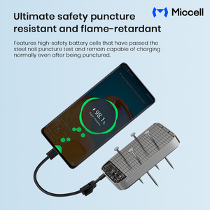 Miccell - Baterías Externas Semisólidas de 10000 mAh con Cable de Datos 3 en 1, Carga Rápida Inalámbrica Magnética de 22.5W para Teléfono y Reloj - Product Image 5