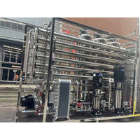 Système de traitement d'eau par osmose inverse RO 500 LPH avec contrôle PLC, machine de traitement d'eau potable pure pour l'industrie