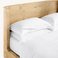 Lit de luxe en bois massif de style américain, lit plateforme avec panneaux, vente chaude, lit queen et king size, mobilier de chambre à coucher