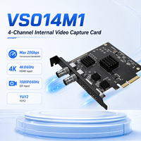 Tarjeta Capturadora de Video PCIe 2.0 X4 Interna 2CH HDMI + 2CH SDI 4K*60Hz HDMI 1080P SDI YUY2 para Windows Mac Linux