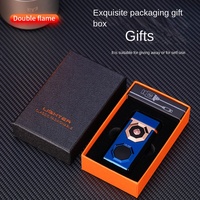 TH631 Briquet en métal à double arc au design moderne avec charge de type C pour les cadeaux d'affaires en gros