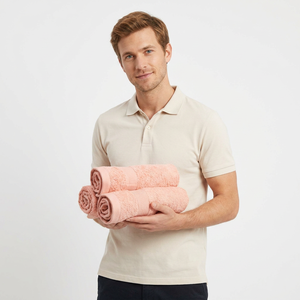 Serviette de sport en coton rose, couleur unie, rectangulaire, séchage rapide, tricotée, pour adulte, serviette de bain, certifiée OEKO-TEX - Product Image 4