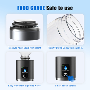 PHYFLOW 개인 모델 320ML 8000PPB Bpa 무료 수소 물병 발생기 트라이탄 압력 릴리프 밸브 - Product Image 6