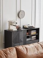 Buffet de rangement en bois massif, style nordique moderne et épuré, pour salon et entrée, design luxueux, mobilier de maison