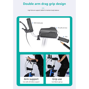 The Elderly Rollator Walker Rollator Walker With <strong>Seat</strong> Lightweight Adult Standing Walker With Wheels <strong>Walking</strong> Mobility Aid <strong>Frame</strong> - Product Image 4
