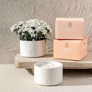 C & H Pots à bougie conteneur en ciment de décoration de maison de luxe avec couvercles Pots à bougie carrés ronds modernes et personnalisés - Product Image 2