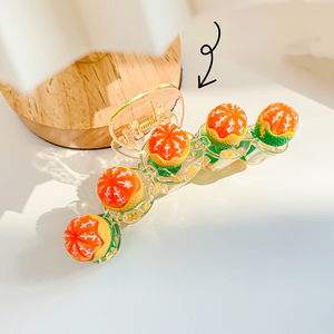 Nouvelle pince à cheveux coréenne 2023 de 10 cm, motif macaron et fruits, mignonne pour filles, grande pince à cheveux pour l'arrière de la tête - Product Image 5