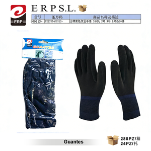 Guantes de Trabajo Domésticos de Nitrilo 24U, Impermeables, Grosor Medio, Negros, Textura Lisa, para Limpieza - Product Image 2