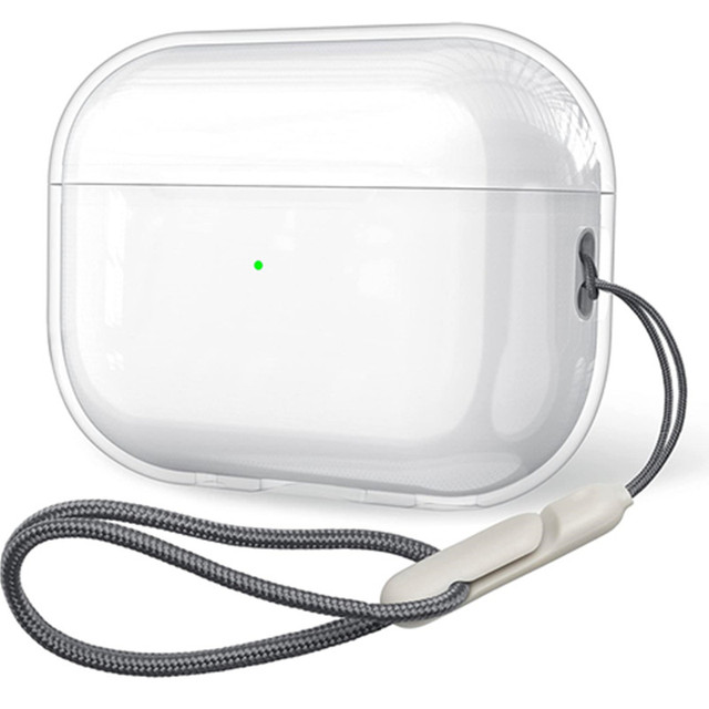 Clear Soft TPU Earphone Case with Lanyard Strap for Airpods Pro 2 2022 2nd Generation Air Pods 3 2 1 3rd Gen Cover Accessories