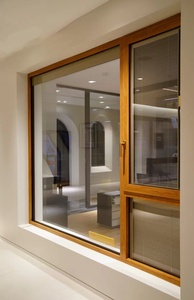 Porte d'entrée en verre à cadre en aluminium de vente chaude porte coulissante et pivotante intérieure unique - Product Image 6